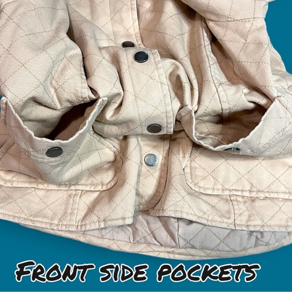 🎉HP🎉 NWT Vernacular Puff Sleeved Cropped Quilted Jacket in Cream. Size Large - Picture 13 of 16